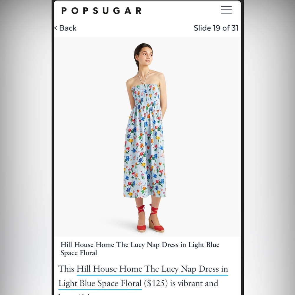 Hill House Home The Lucy nap dress in blue floral